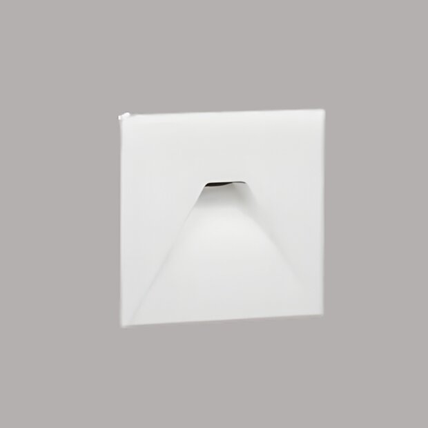 Inbouw armatuur - 3 Watt - IP20 - complete set-Wit-vierkant