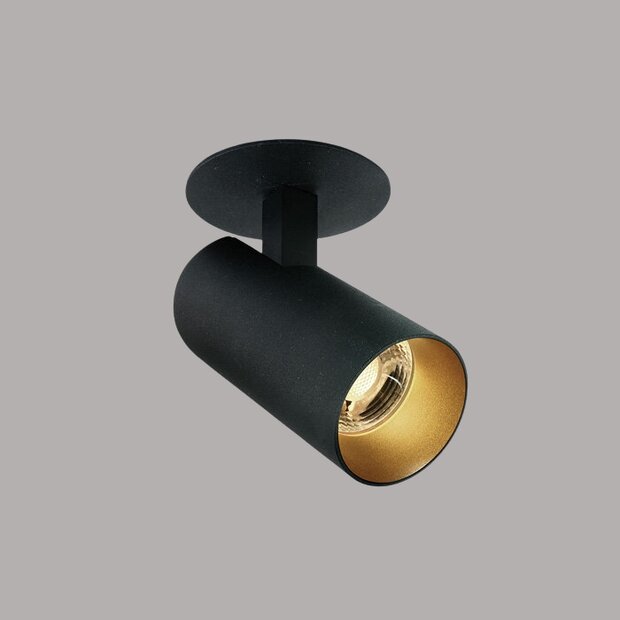 6.5W COB LED-inbouwspot-instelbaar-kleur-Zwart-Brons kleurige reflector-inclusief driver