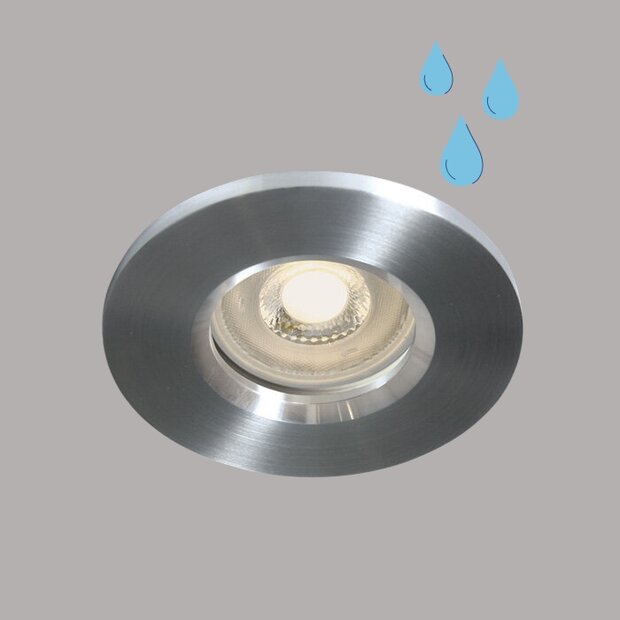 Klassieke inbouwspot behuizing - IP65  50W  GU10 - Aluminium