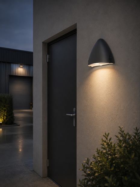 LED Gevelarmatuur Squalo IP65 13-27W 3000K 1750-3450lm Antraciet + Daglichtsensor