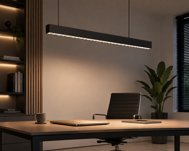 Onelight-LED Pendelarmatuur Orion Linear Up/Down 29W 3000K-Zwart