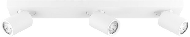 Opbouwarmatuur ES - 3-lichts kantelbaar &Oslash;55 Wit RAL9003 - incl. GU10 Fitting