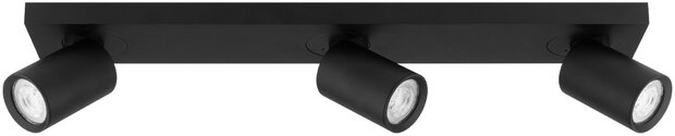 Opbouwarmatuur ES - 3-lichts kantelbaar &Oslash;55 Zwart RAL9004 - incl. GU10 Fitting