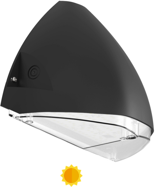 LED Gevelarmatuur Mini Squalo IP65 7-12W 3000/4000K 900-1650lm Antraciet, daglichtsensor