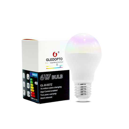 Zigbee LED lamp White &amp; Color RGBWW 6W E27 fitting - Hue alternatief LED lamp