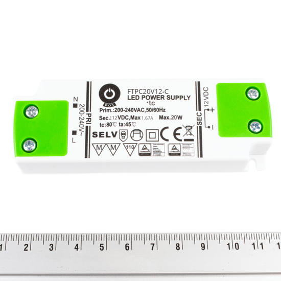 20W - 12V Professionele compacte led driver