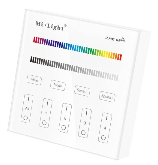 Miboxer/Milight 4-zone RGB/RGBW afstandsbediening paneel touch op batterij