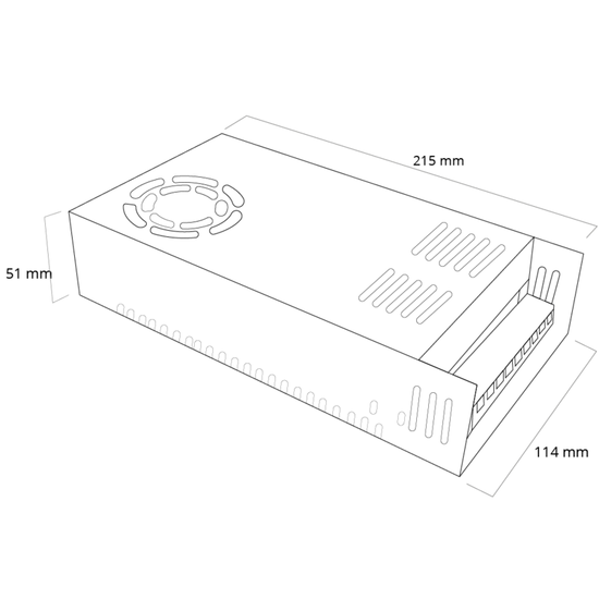 Mean Well-350W - 24V / 14,48A professionele voeding voor led strips