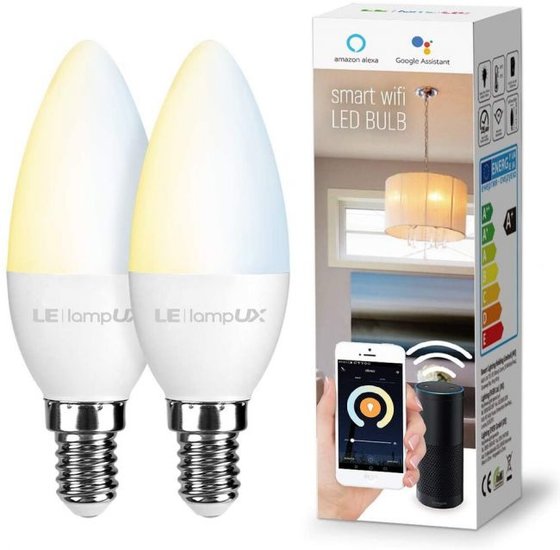 Lampux Dual White - 2700K-6500K, wifi lamp, E14, 4,5W