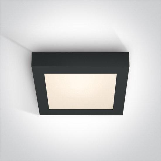 LED slim Plafo light - IP40 22 W - Zwart - Compleet - Vierkant