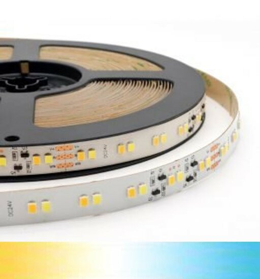 5 meter Dual White led strip Premium met 60+60 leds - losse strip