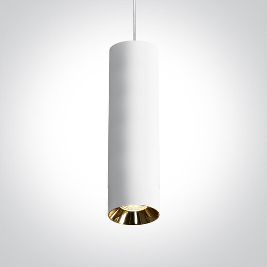 Cilinder Pendants-400 mm-kleur: Wit-kleur reflector: na keuze