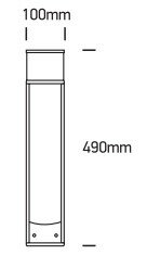 Sokkel Tuinlamp - IP44 - 3W - 2x stopcontact- Antraciet 