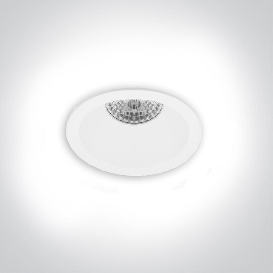 LEWA-vaste inbouwspot rond - verzonken lampzitting - IP20 GU10 - WIT