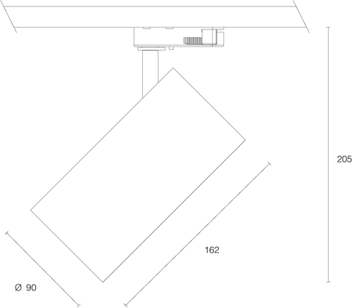 Rail spot 3 fase - kleur Wit - zwart - 27W - dimbaar