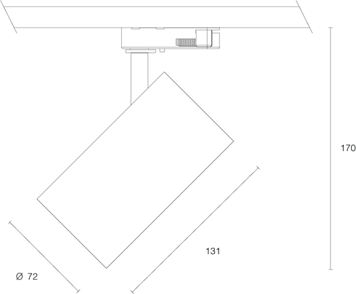 PICO Rail spot 3 fase - kleur - zwart - 15W - dimbaar