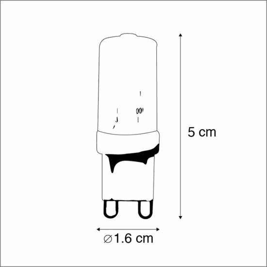 LED lamp - 3W - G9  Warm wit licht - dimbaar