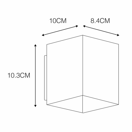 LED Wandarmatuur- G9-Aluminium-zwart-goud VIERKANT