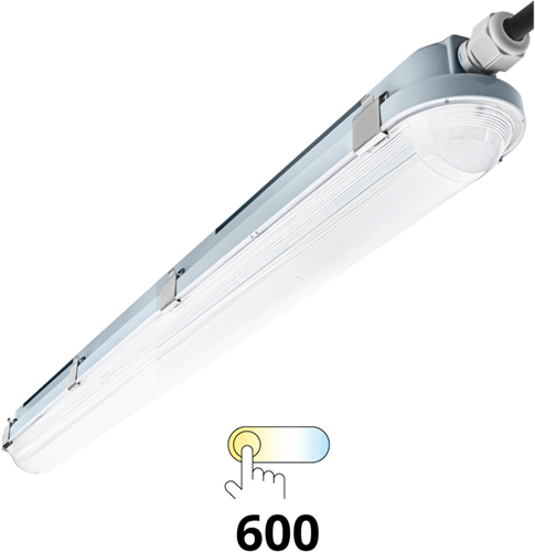 LED TL Armatuur Waterdicht-IP66-60cm-2x18W-3000K-4000K-6000K-1250-2300lm