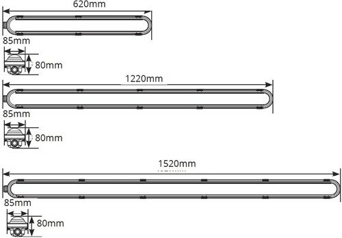 LED TL Armatuur Waterdicht-IP66-60cm-2x18W-3000K-4000K-6000K-1250-2300lm