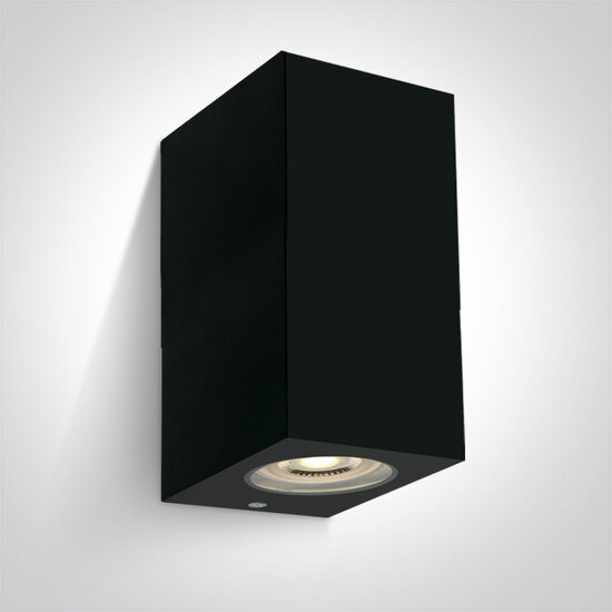 BADA - Moderne wandlamp - zwart - IP65 - 2x GU10-kunststof