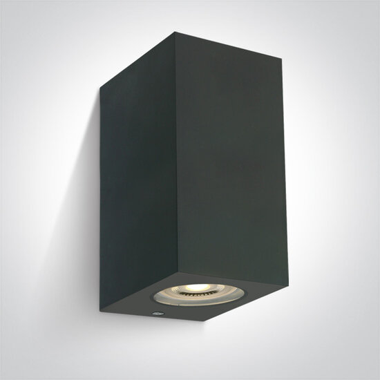 BADA - Moderne wandlamp Antraciet IP65 - 2x GU10