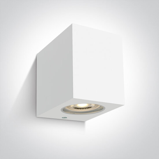 Wand spot rechthoek downlight - IP65 - 7W - GU10 - Wit