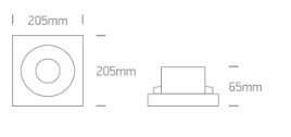 Trimless spot - Gips - GU10 - IP20 - Instelbaar - Wit