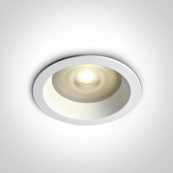 Inbouwspot rond &Oslash;92 mm- IP65 - verdiepte lampzitting - 10W -  GU10 - wit