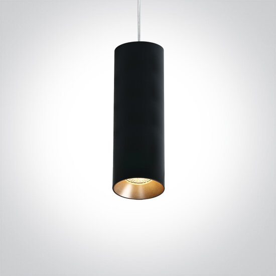 Cilinder Pendants-240 mm-kleur: zwart - kleur: reflector na keuze.