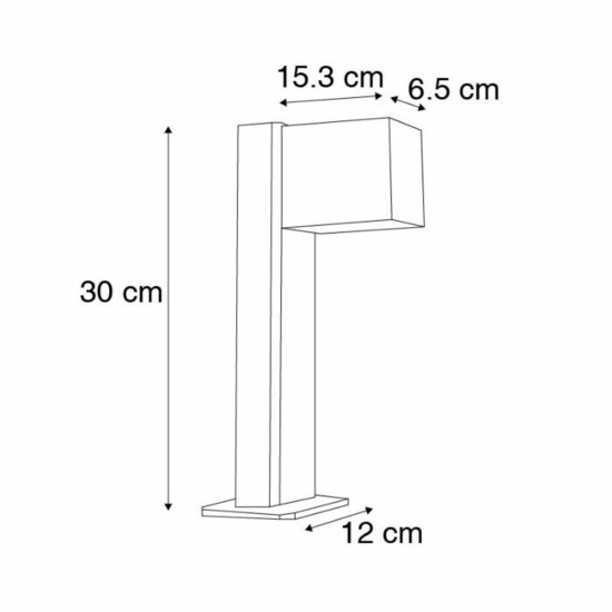 Industri&euml;le staande buitenlamp roestbruin 30 cm IP44 - Baleno