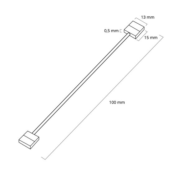 RGBWW Premium koppelstukken met 10 cm kabel zonder solderen