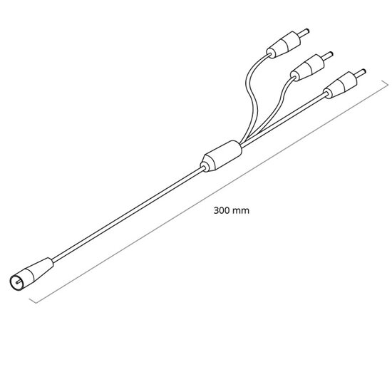 ADAPTER KABEL SPLITTER in 3 delen