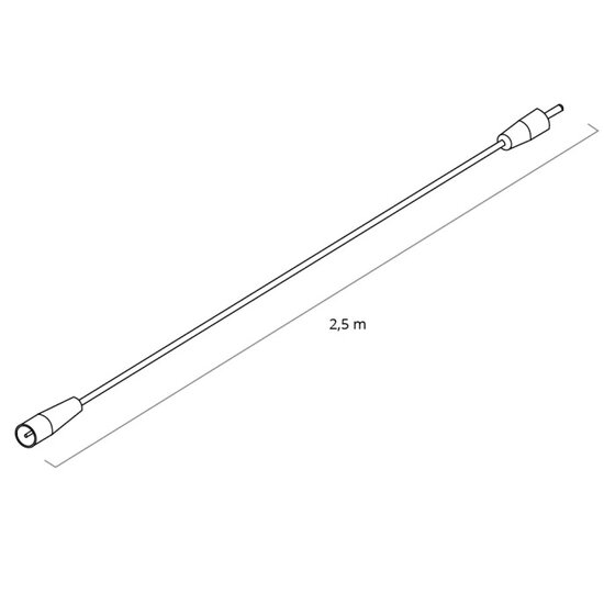 2,5 meter adapter verlengkabel