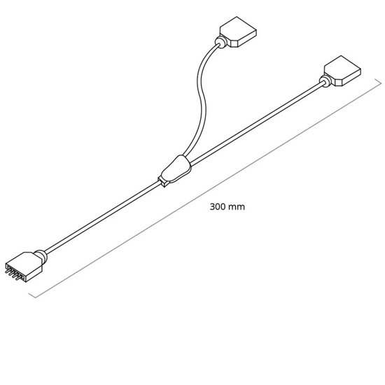 Dual White splitter kabel in 2 delen