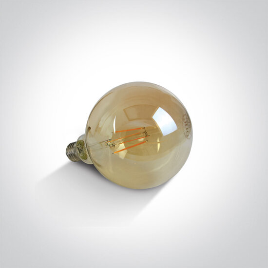 LED RETRO lamp 2200K - 7W - E27-G125- Amber - Dimbaar