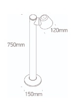 Sokkel kunststof Tuinlamp - IP65 - compleet - enkel - Antraciet