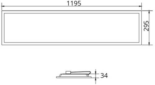 G2 LED Paneel 30x120cm IP44 26-38W 3000K-4000K 2-CCT instelbaar