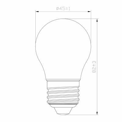 Filament LED Lamp E27 220-240V 4.1W 350LM CRI80 2200K DIM- AMBER