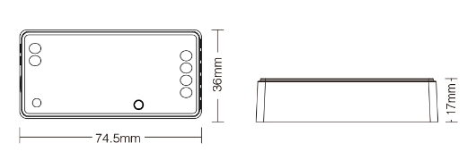 Miboxer LEDSTRIP controller voor 4-zone RF RGBW ledstrips