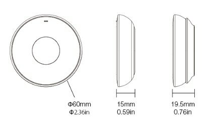 Miboxer mini afstandsbediening Dual White-Rond in Wit en Zwart