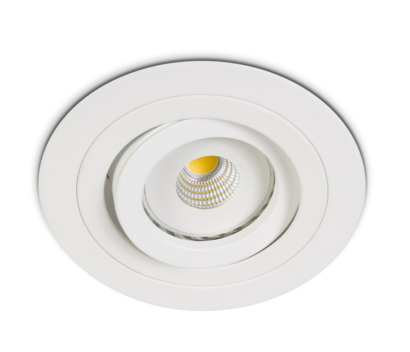 Instelbare Dual Ring inbouwspot rond - IP20  50W  GU10 - Wit