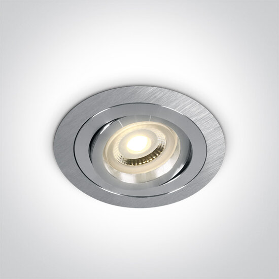 Instelbare Dual Ring inbouwspot rond - IP20  50W  GU10 - Aluminium