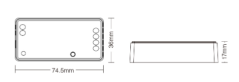 Miboxer LEDSTRIP controller voor 4-zone RF RGB ledstrips