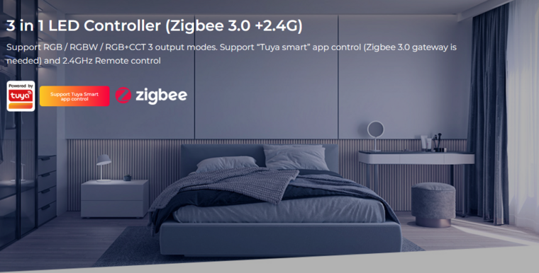 Miboxer 3 in 1 Ledstrip controller-Zigbee 3.0 + RF2.4GHz - multicolor