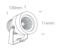 Outdoor Aluminium tuinlamp - IP65 - 20W - LED built in-Antraciet