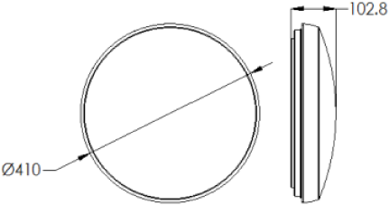  LED Plafonni&egrave;re &oslash;410mm - IP44 - 8W - 3000-4000-6000K+bewegingssensor