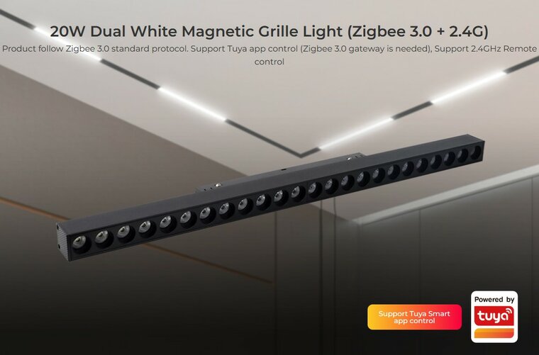 20W Dual White Magnetisch Grille (DOT) light - Zigbee 3.0+RF 2.4GHz
