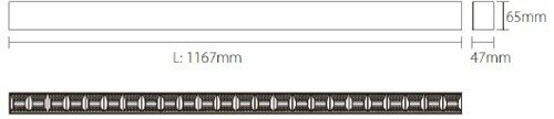 Onelight-LED Pendelarmatuur Orion Linear Up/Down 29W 3000K-Zwart