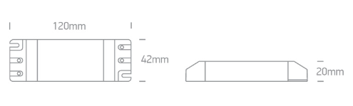 Trafo - 0-15 W - 24 VDC, niet dimbaar